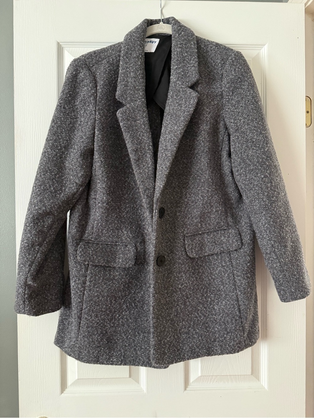 Old Navy Gray Wool-Texture Women’s Pea Coat